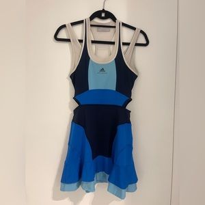 Adidas Stella McCartney RARE Tennis DRESS Small blue white
